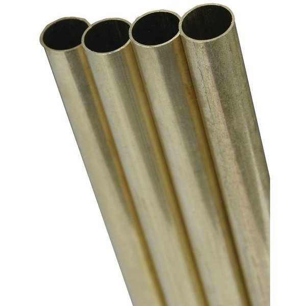 Tube, 0066 in ID x 00937 in OD Dia, 12 in L, Brass, K&S Precision Metals, Mfr#: 8126